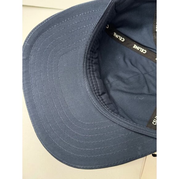 NWT Celine Baseball Cap in Cotton Marine Blue Logo-Embroidered Size Small - Picture 8 of 15